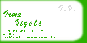 irma vizeli business card